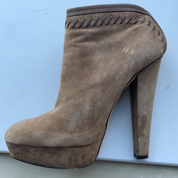 Jimmy Choo suede booties tall heel - Picture 3 of 8